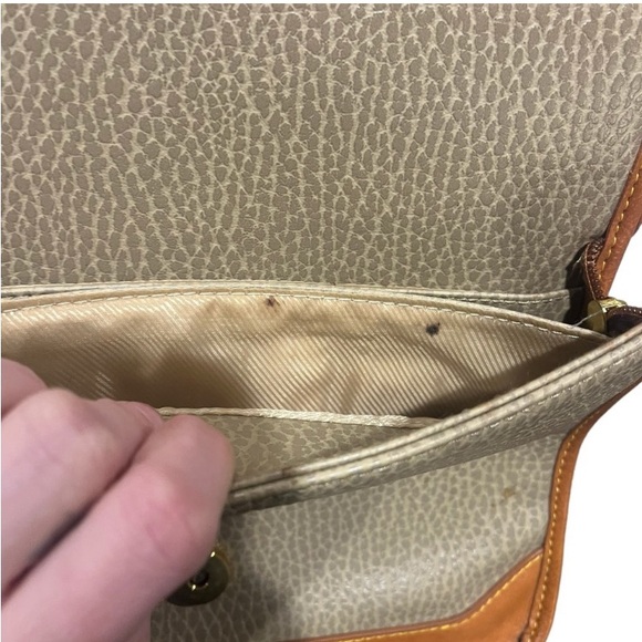 Vintage Style Surry Two Tone Faux Leather Flap Shoulder Cross Body Bag - Picture 6 of 8